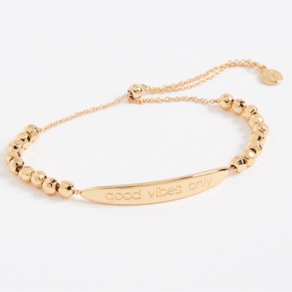 Gorjana Intention Good Vibes Only Adjustable Bracelet- NOT FOR SALE - Picture 2 of 6